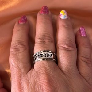 SARDA Sterling Silver “Worthy” Ring, Size 10